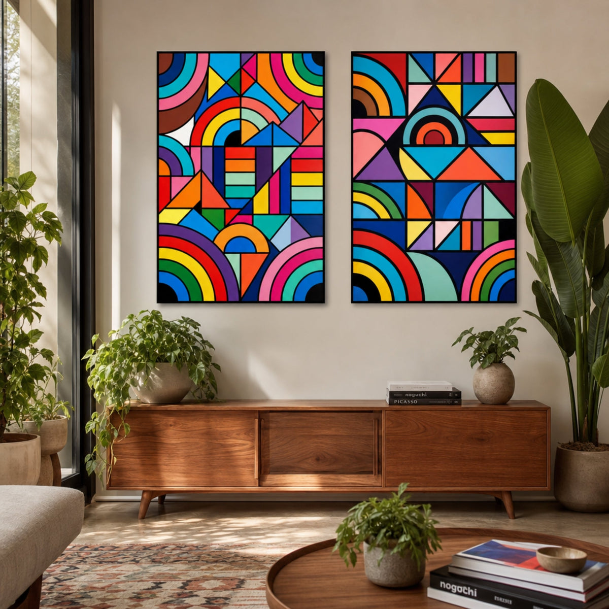 Tableau Formes Géométriques dans salon