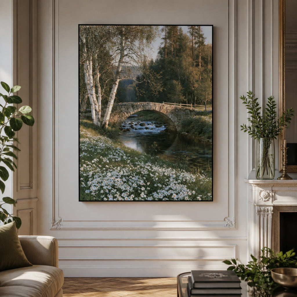 Tableau Forêt Pont pour salon