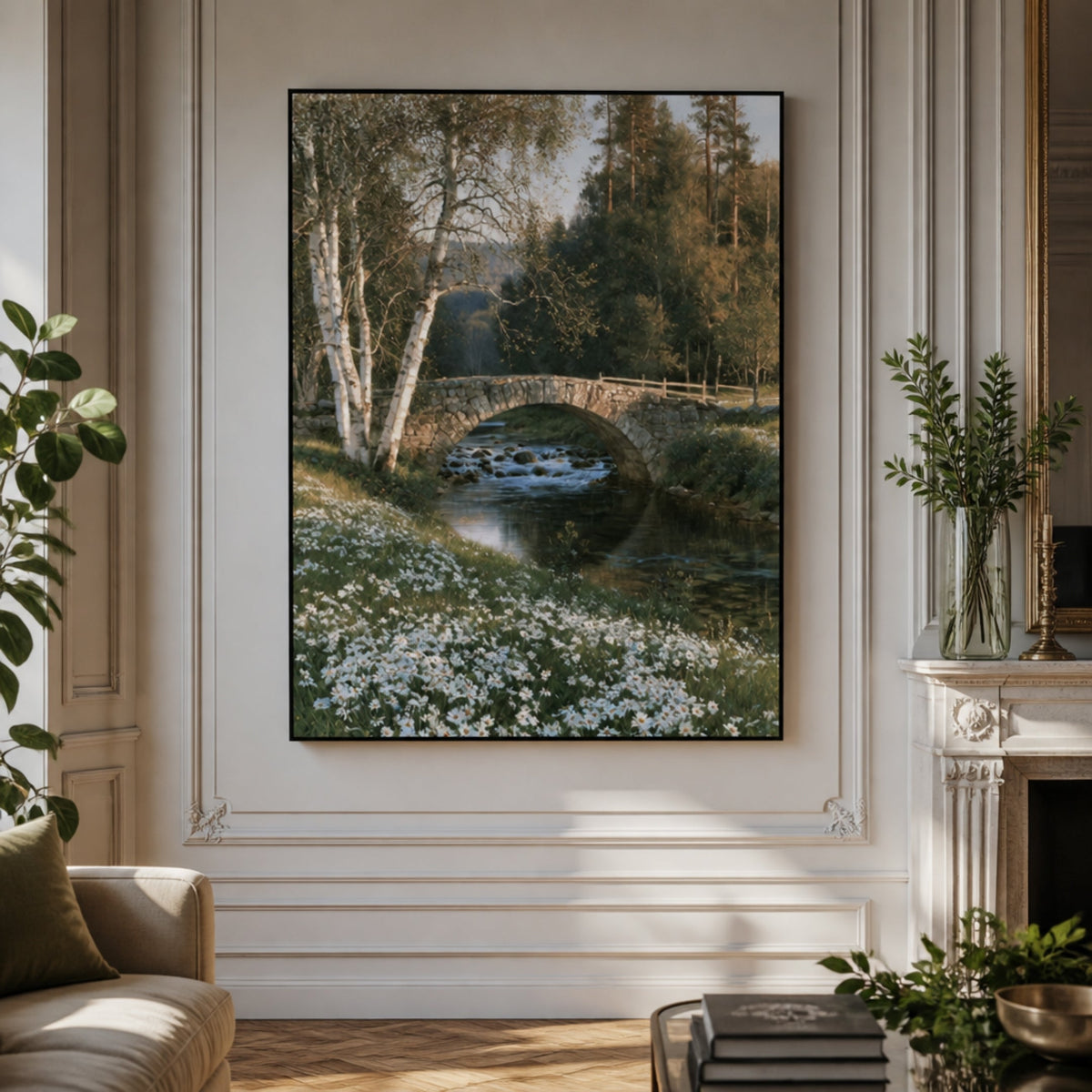 Tableau Forêt Pont pour salon