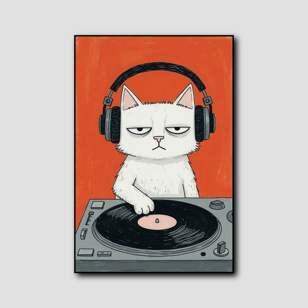 Tableau Fun Chat Coloré style 2