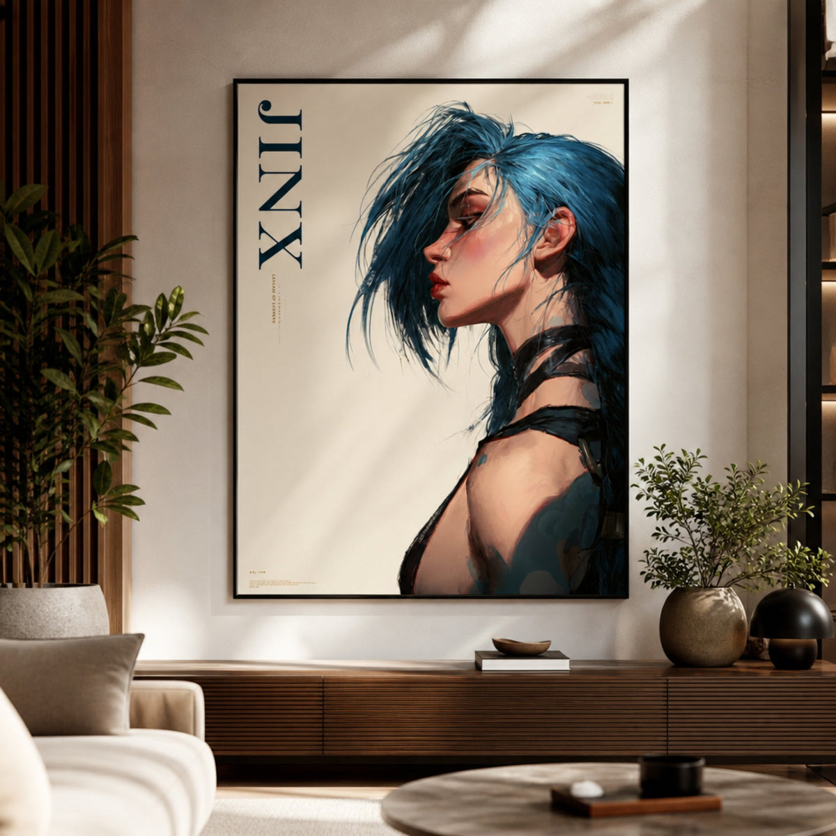 Tableau Gaming LOL Jinx pour salon