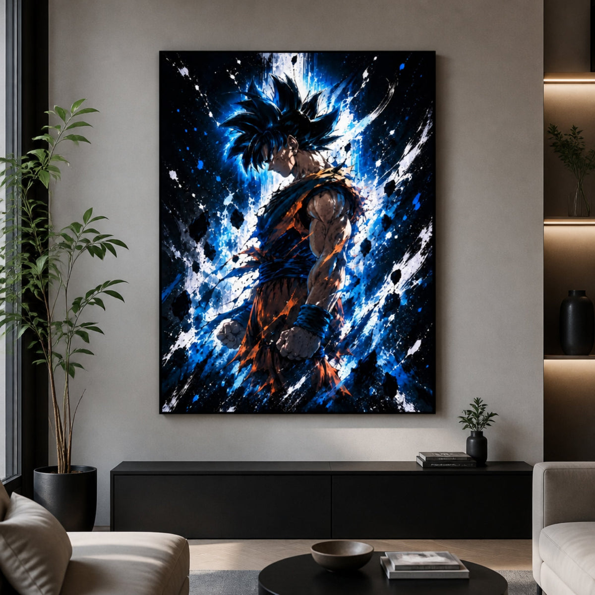 Tableau Goku Ultra Instinct pour salon