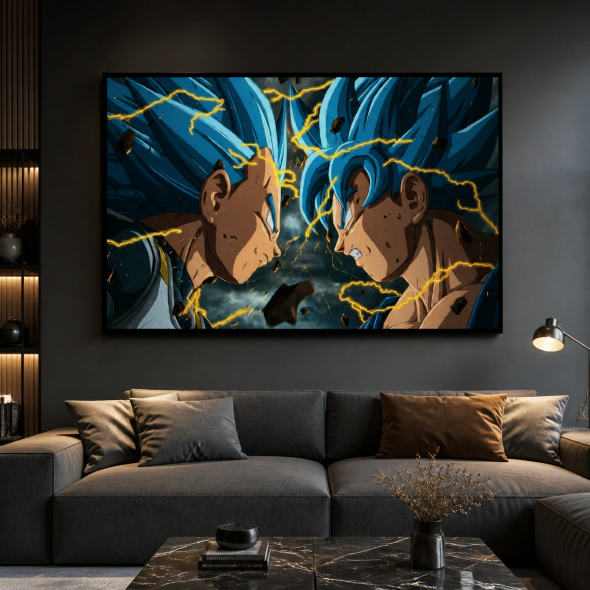 Tableau Goku vs Vegeta pour salon