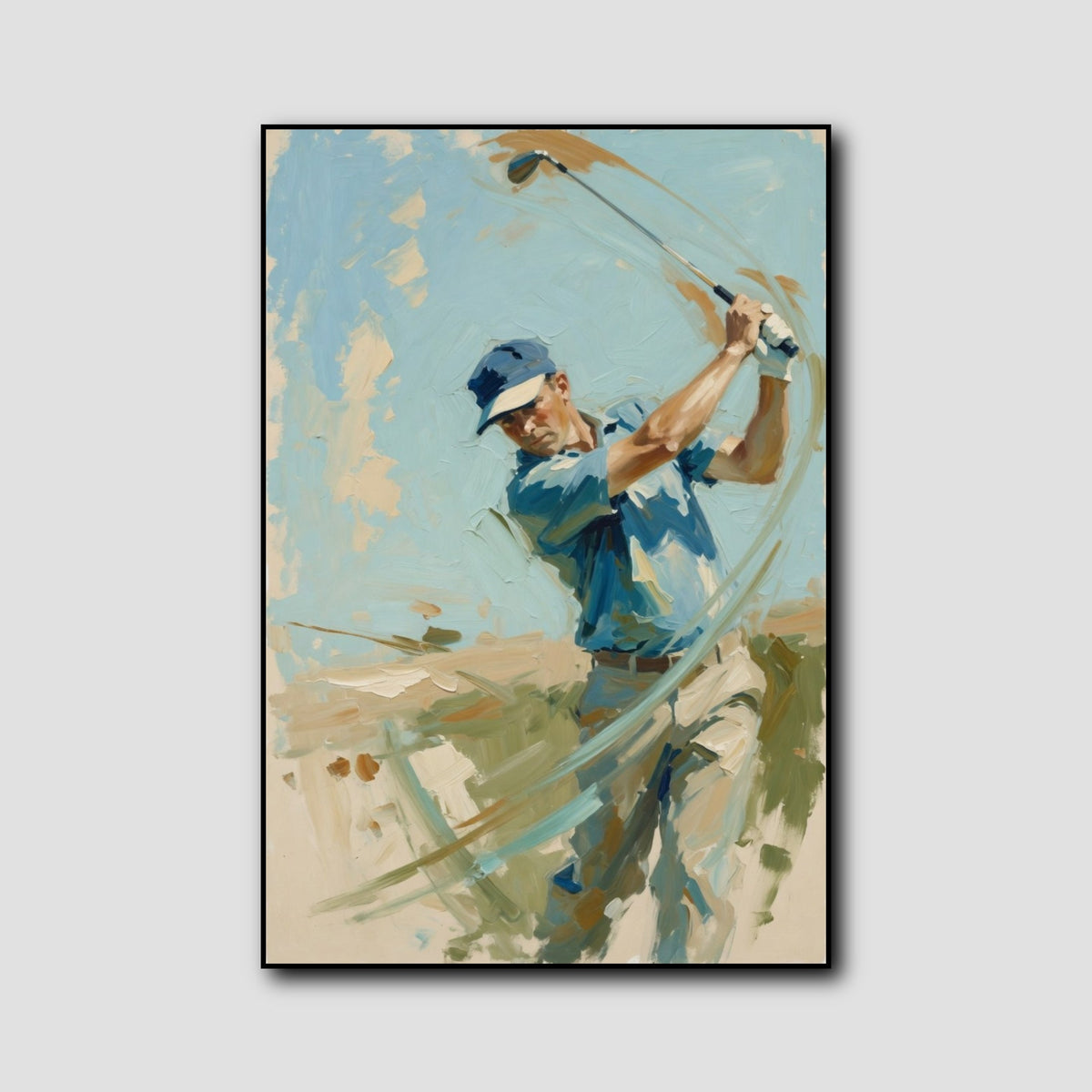 Tableau Golfeur Abstrait style 1