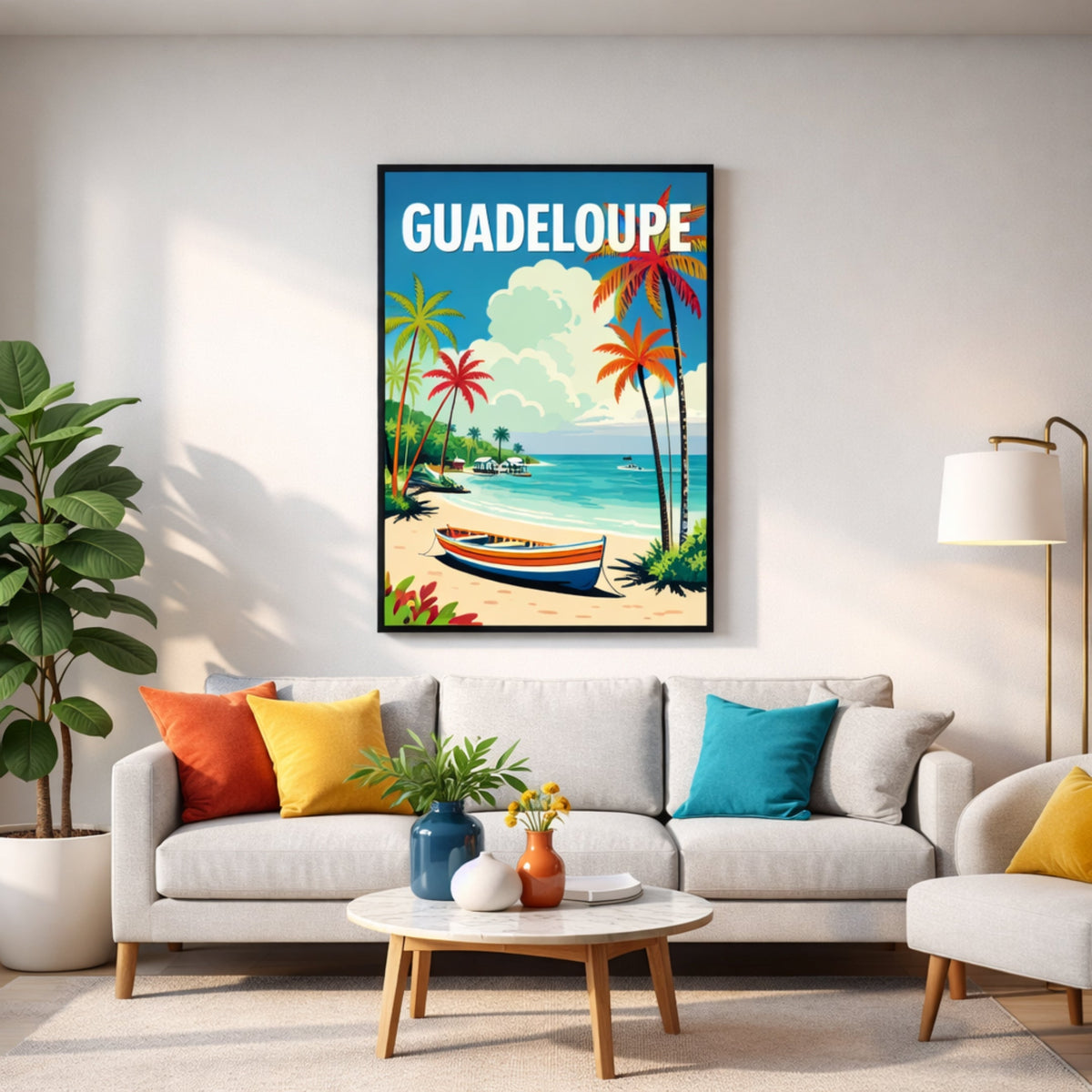 Tableau Guadeloupe pour salon