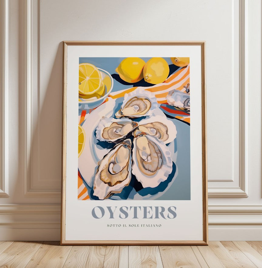 Tableau Huîtres Citron style 1