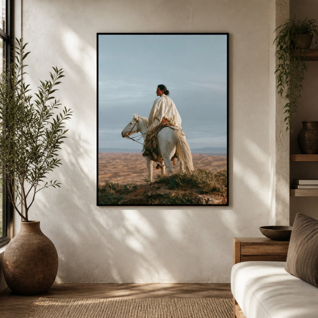 Tableau Indien à Cheval pour salon