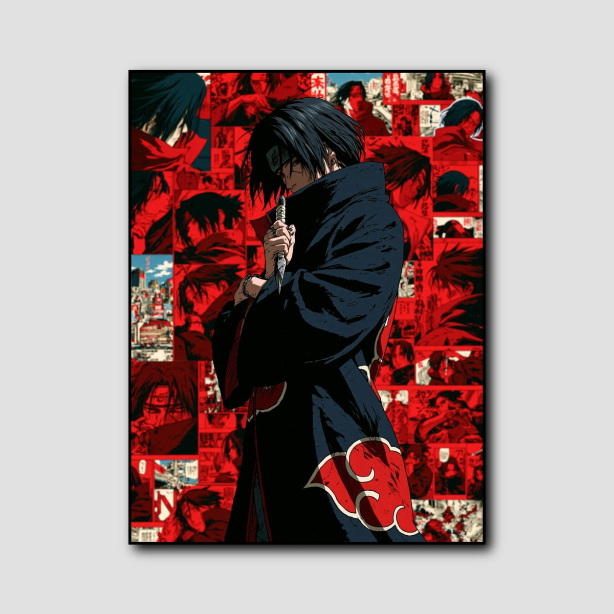 Tableau Itachi Uchiwa style 1