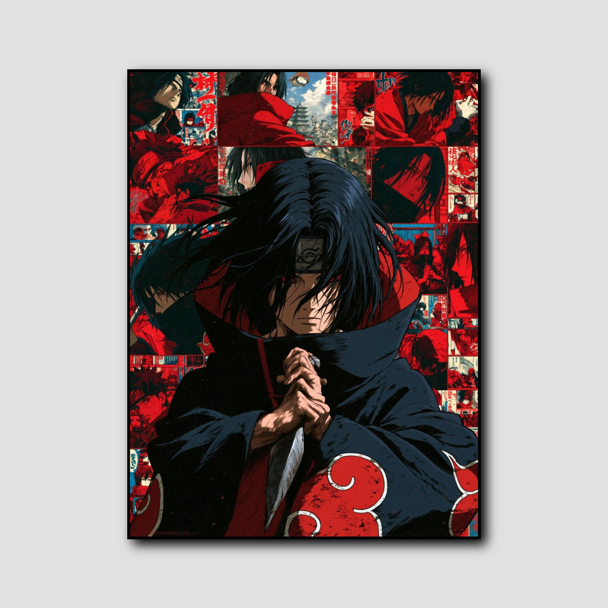 Tableau Itachi Uchiwa style 2