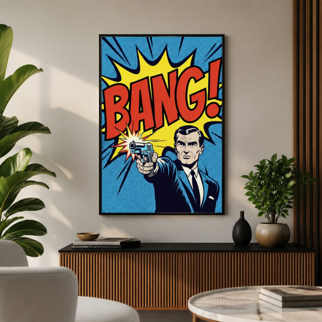Tableau James Bond Pop Art pour salon