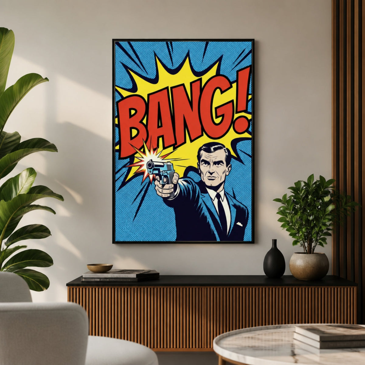 Tableau James Bond Pop Art pour salon