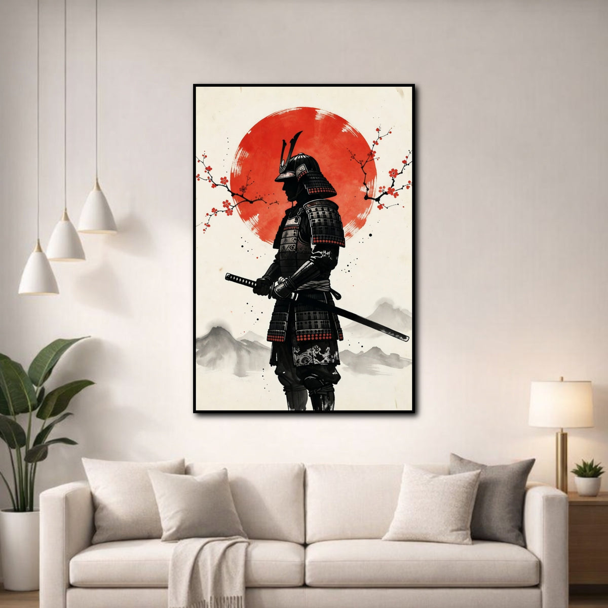 Tableau Japonais Samouraï pour salon
