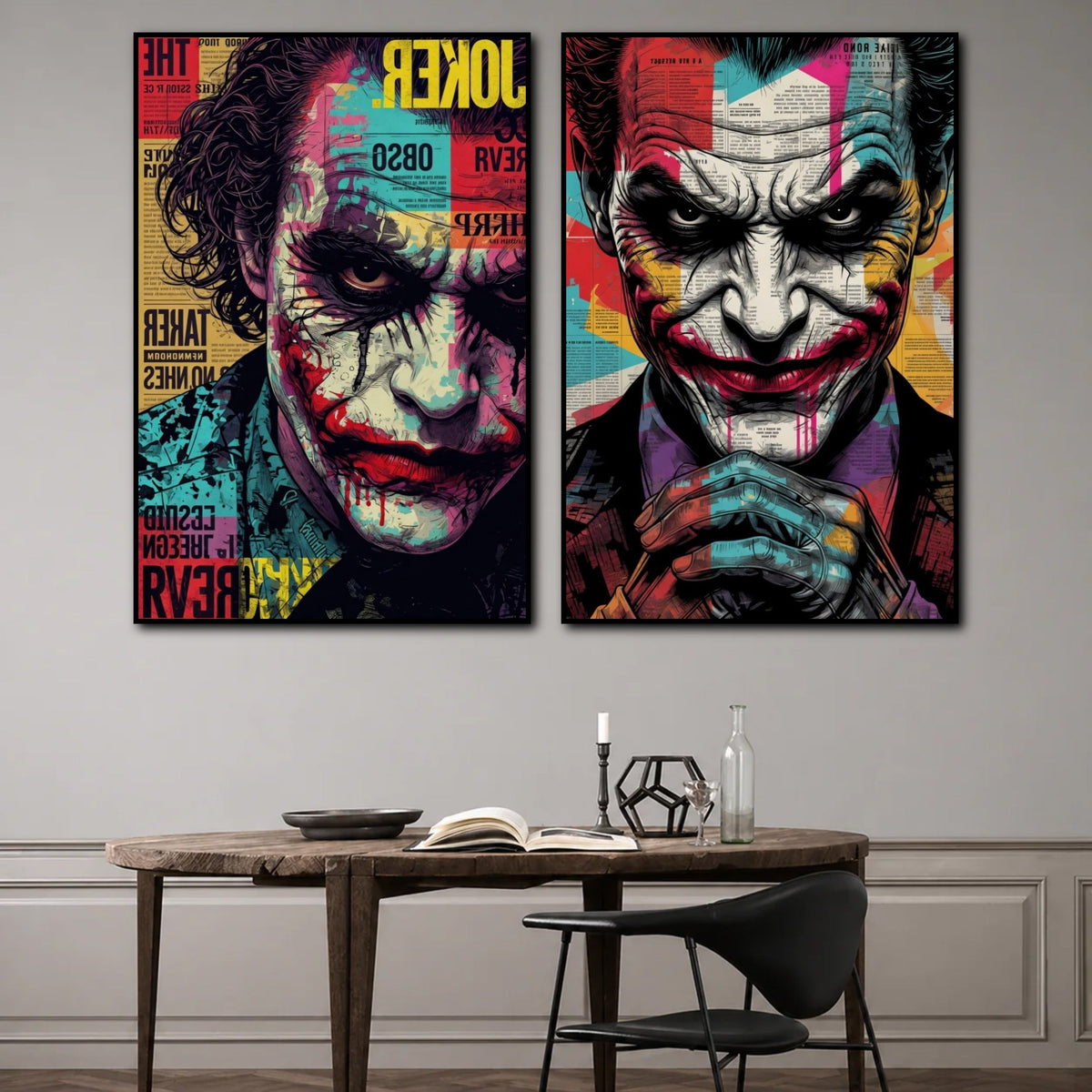 Tableau Joker Pop Art dans salon