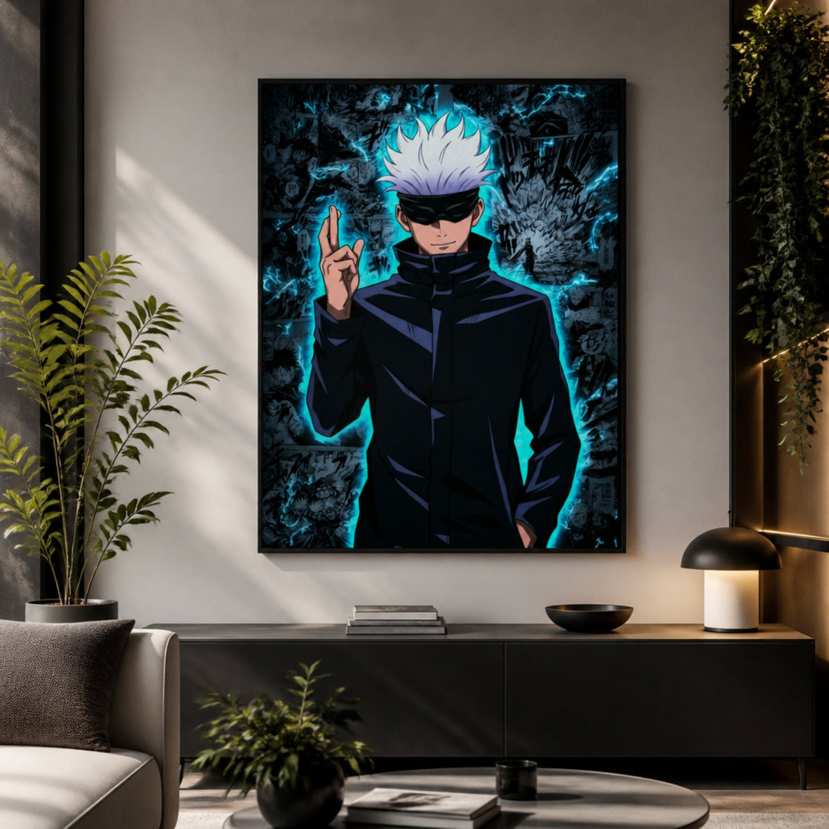 Tableau Jujutsu Kaisen Gojo Satoru pour salon
