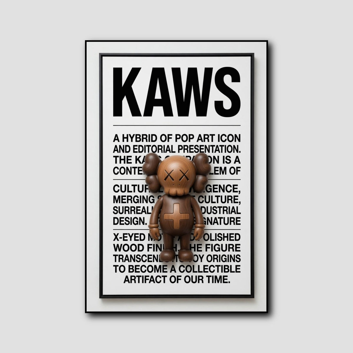 Tableau Kaws Bearbrick Bois style 1
