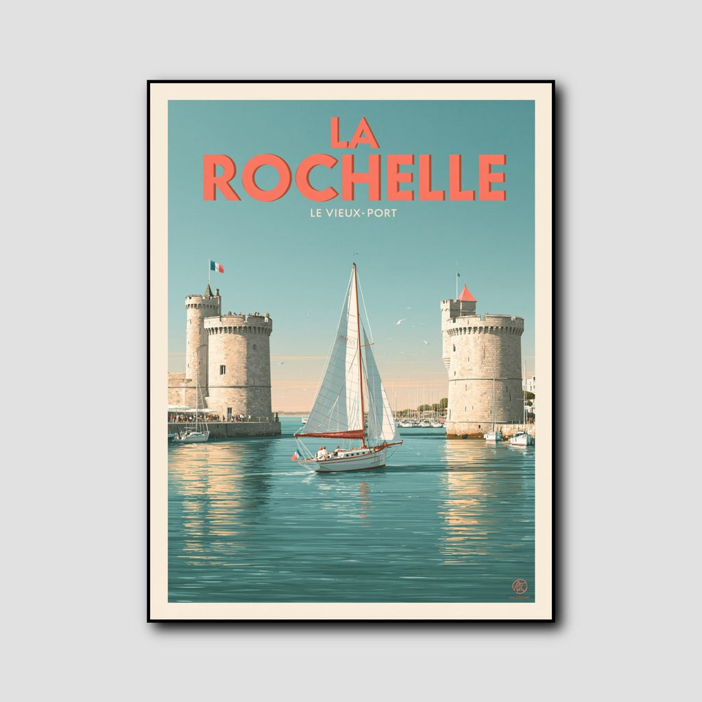 Tableau La Rochelle Vieux Port style 1