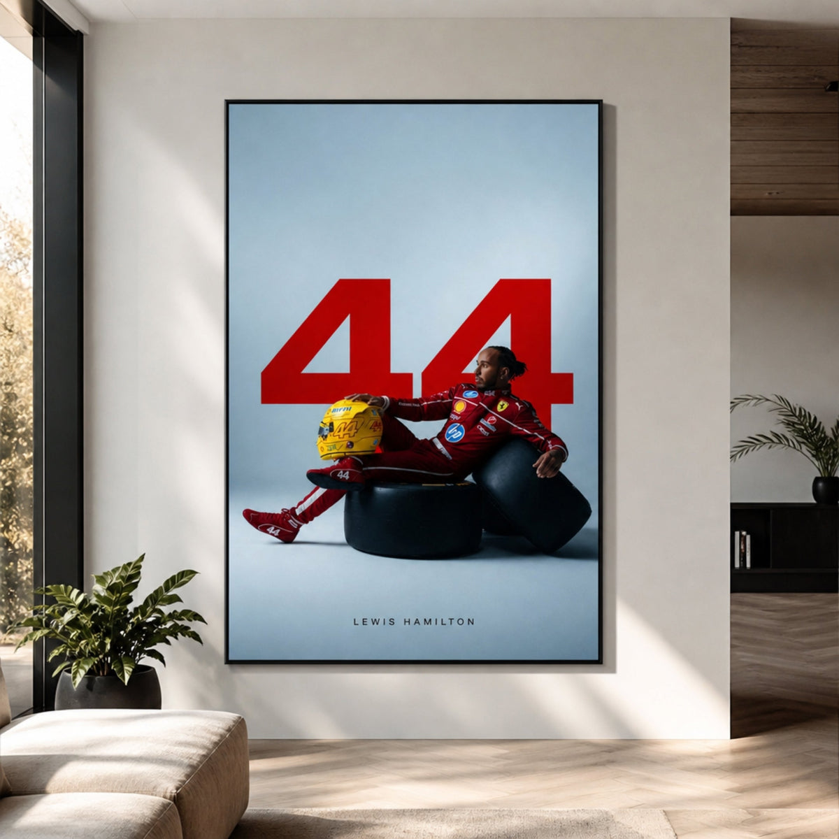 Tableau Lewis Hamilton pour salon