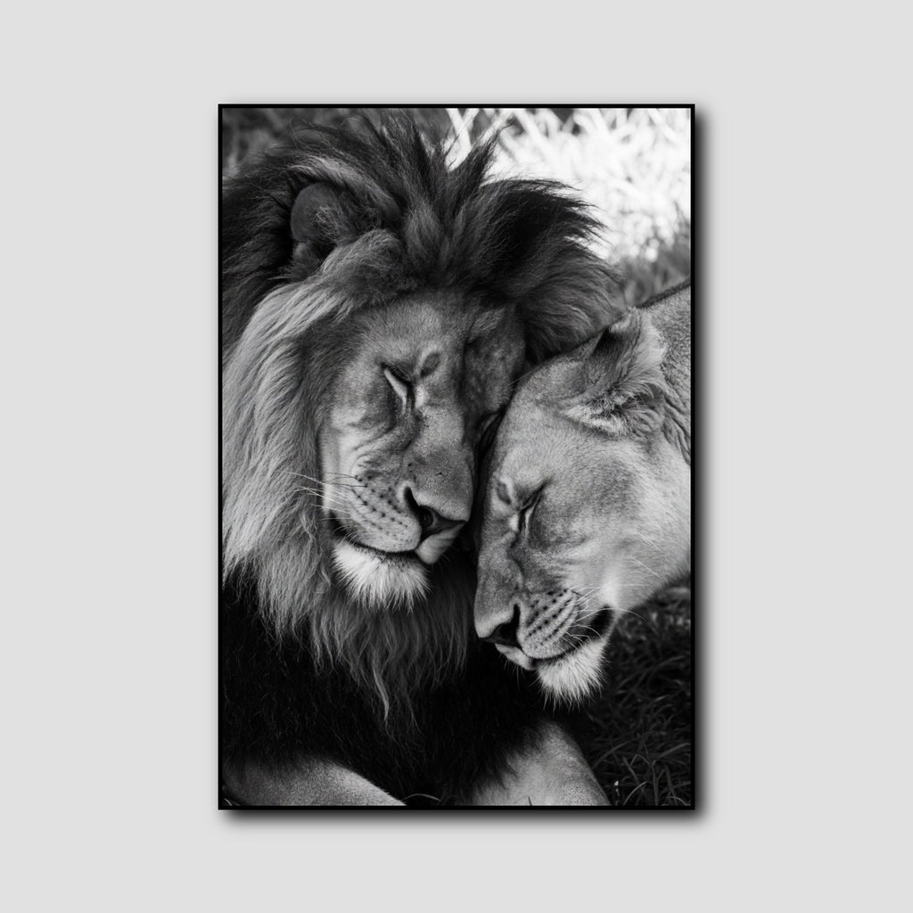 Tableau Lion et Lionne style 1