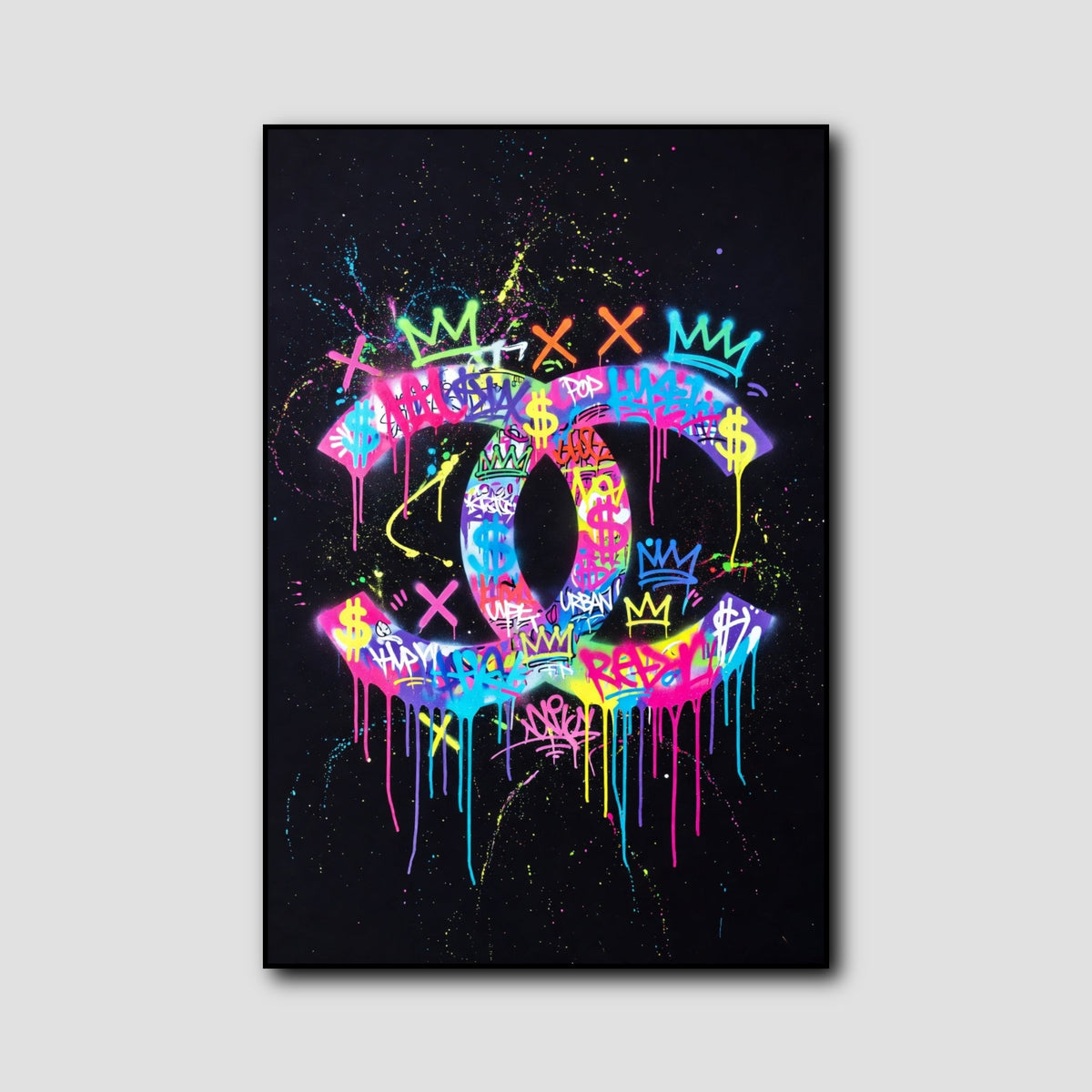 Tableau Logo Chanel Street Art style 1