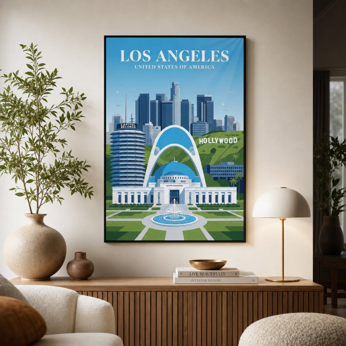 Tableau Los Angeles pour salon