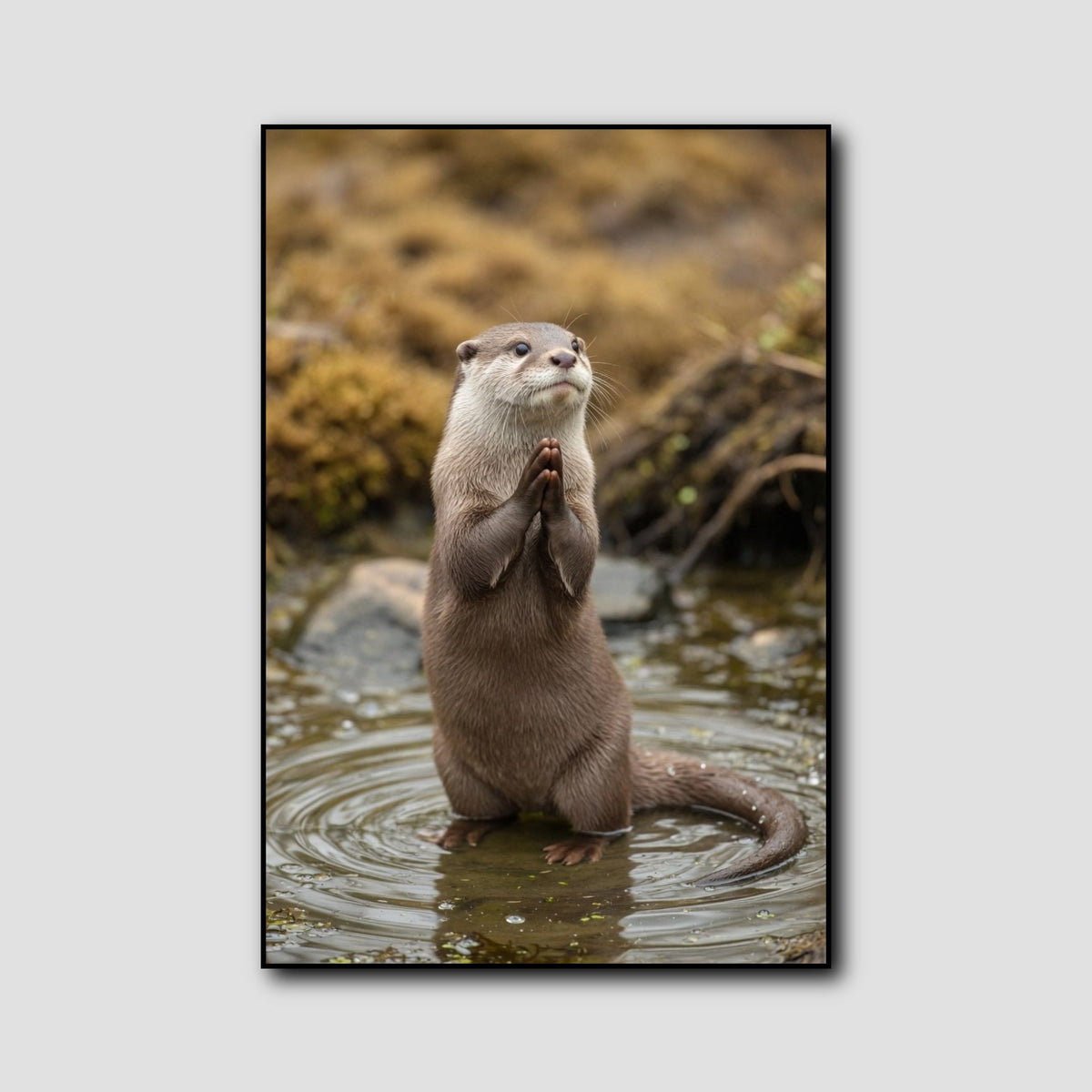 Tableau Loutre Debout style 1