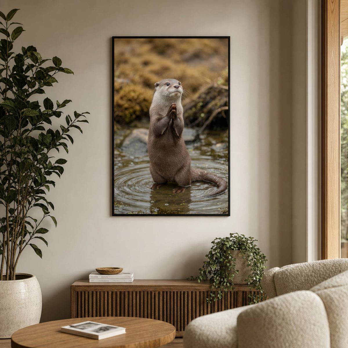 Tableau Loutre Debout pour salon