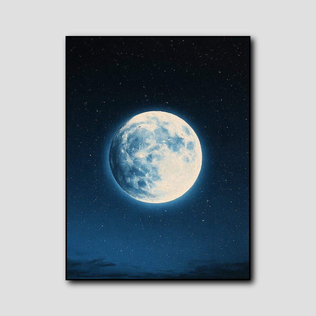 Tableau Lune Bleue style 1