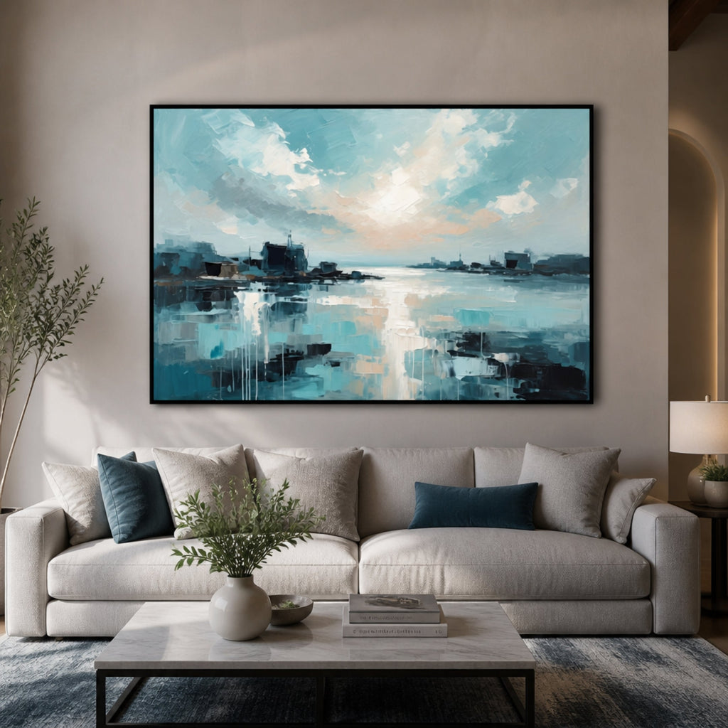Tableau Mer Abstrait pour salon