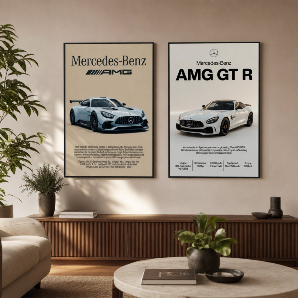 Tableau Mercedes AMG dans salon