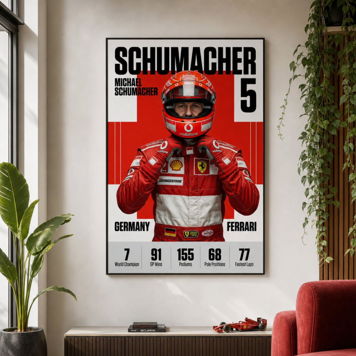 Tableau Michael Schumacher pour salon
