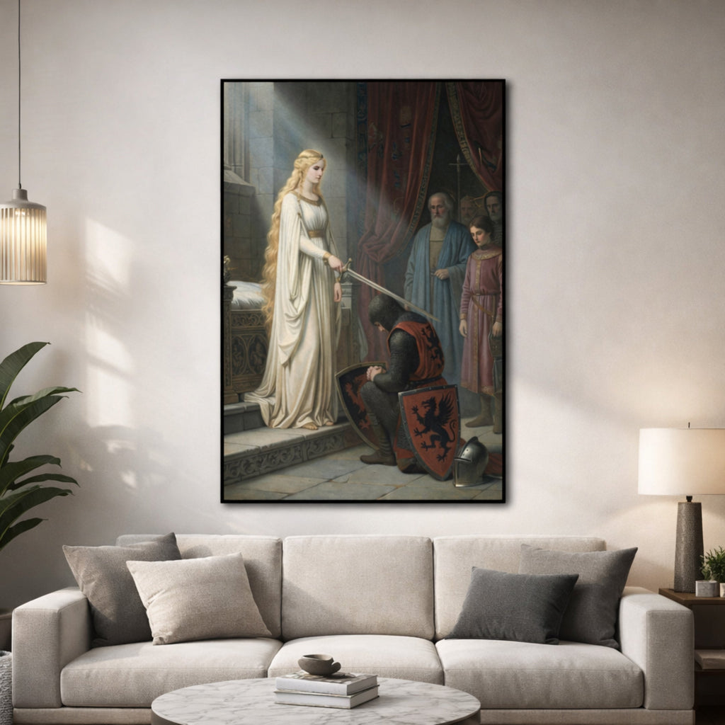 Tableau Moyen-Age pour salon