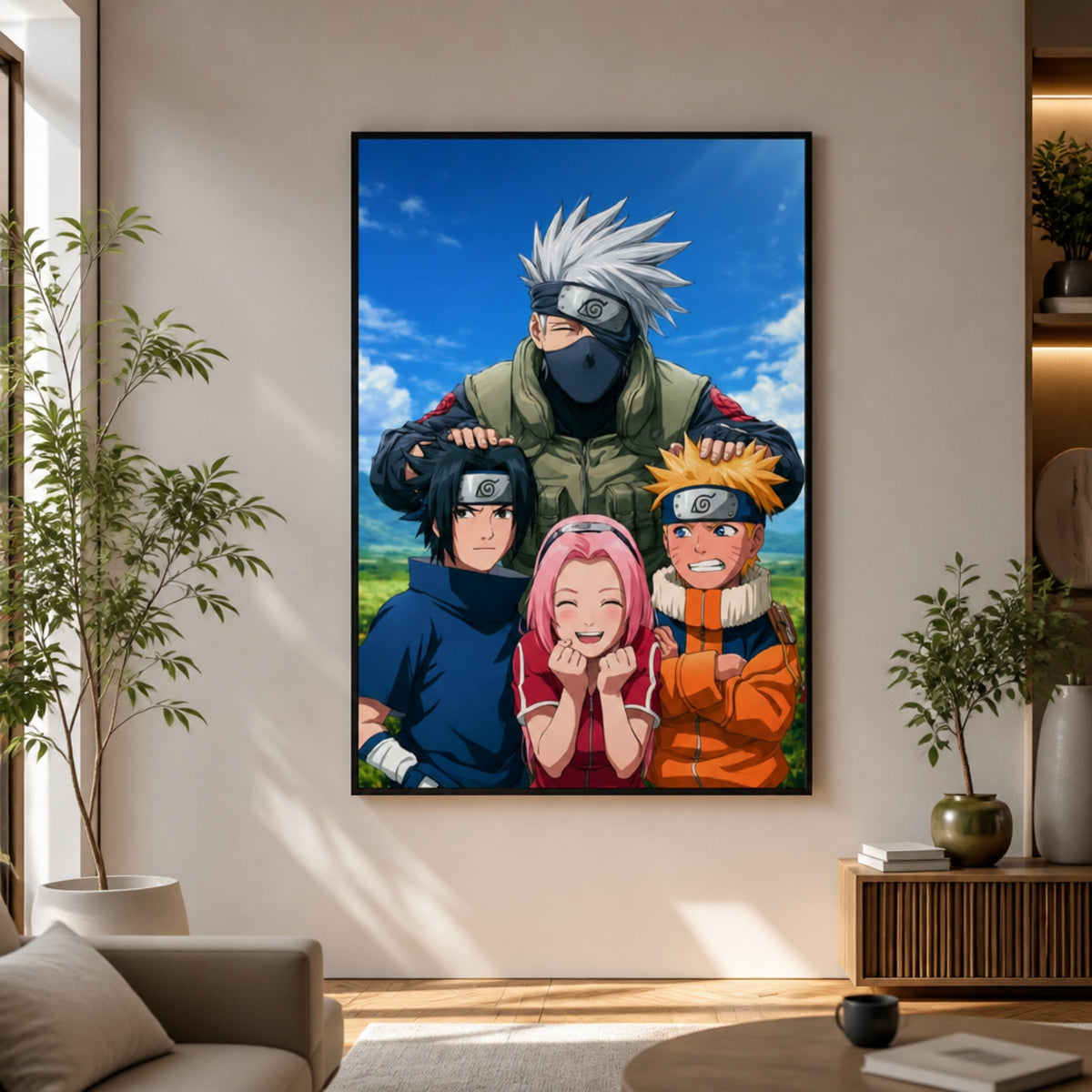 Tableau Naruto Équipe 7 pour salon