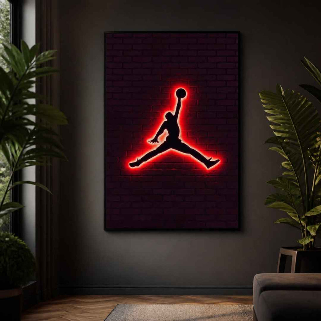 Tableau Neon Michael Jordan pour salon
