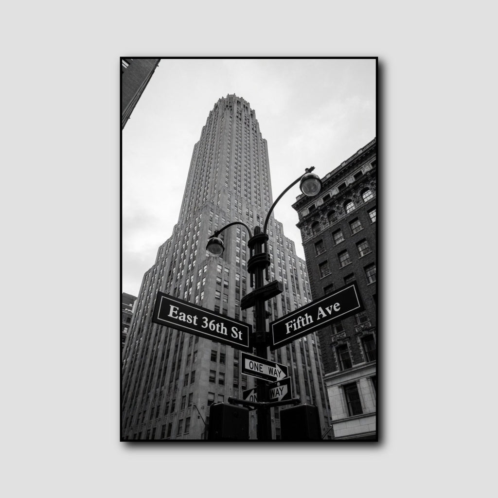 Tableau New York Noir et Blanc style 1