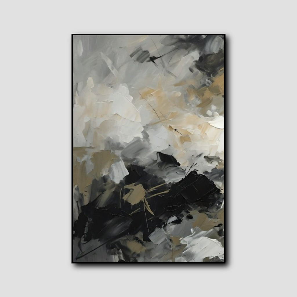 Tableau Noir Blanc Gris Moderne style 1