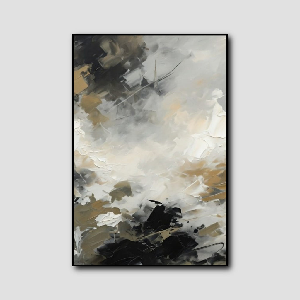 Tableau Noir Blanc Gris Moderne style 2