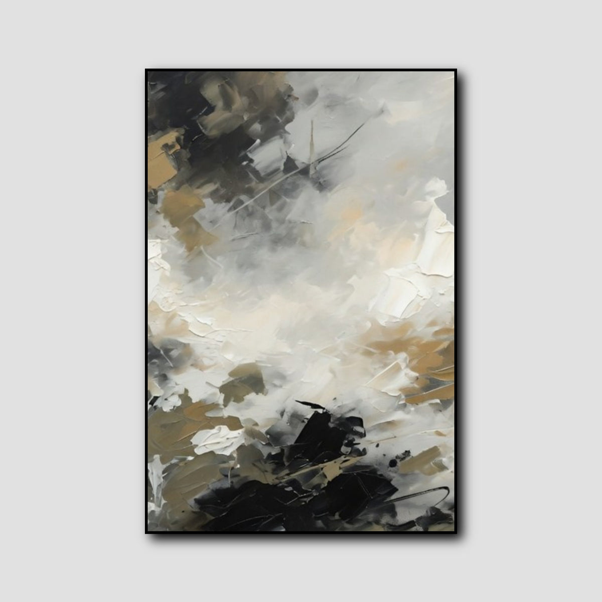 Tableau Noir Blanc Gris Moderne style 2