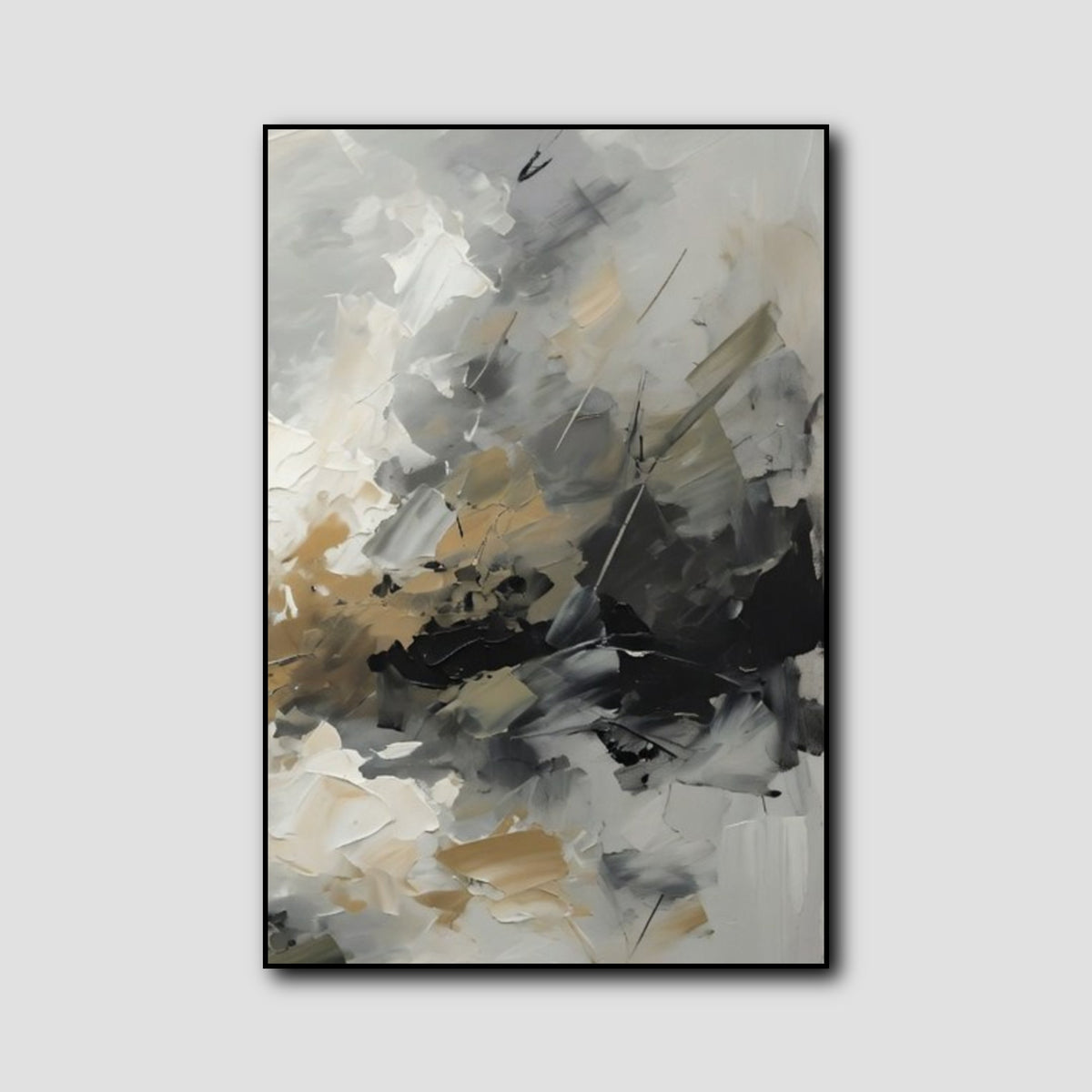 Tableau Noir Blanc Gris Moderne style 3