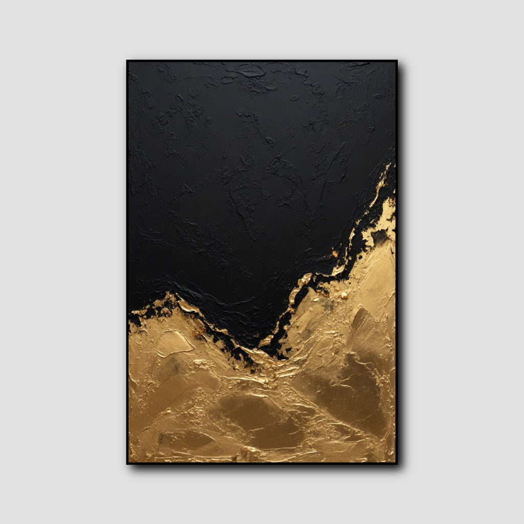 Tableau Noir et Or Salon style 1