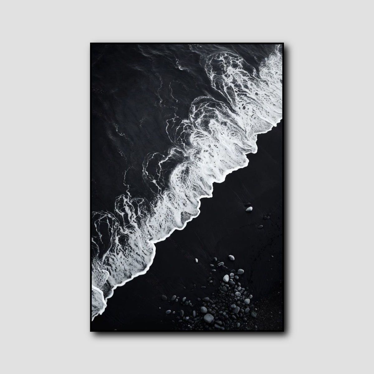 Tableau Océan Noir et Blanc style 2
