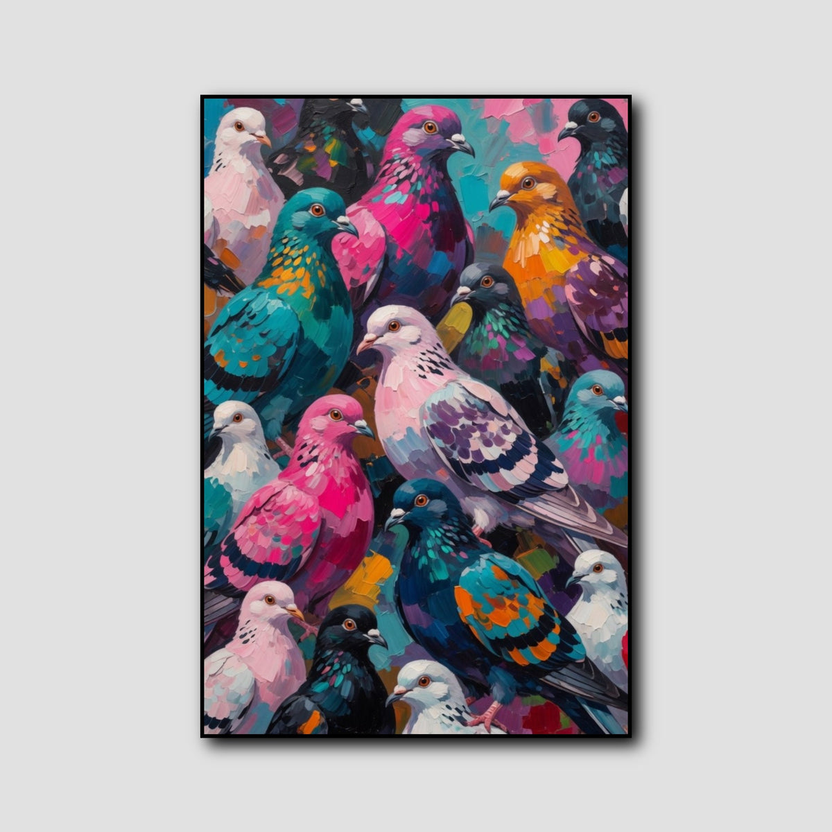 Tableau Oiseaux Colorés style 1