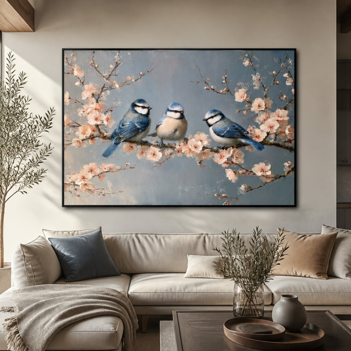 Tableau Oiseaux Panoramique pour salon