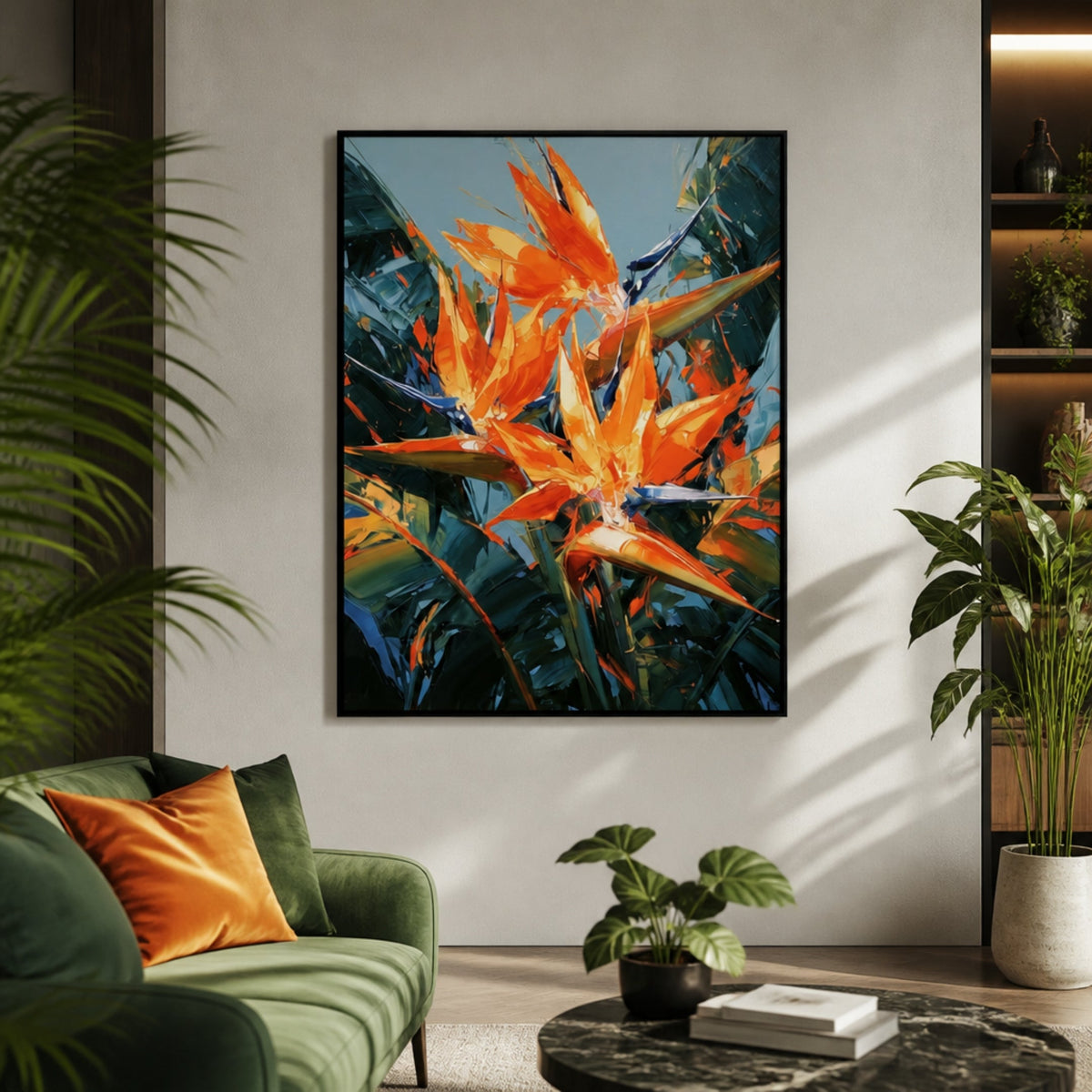 Tableau Oiseaux du Paradis pour salon