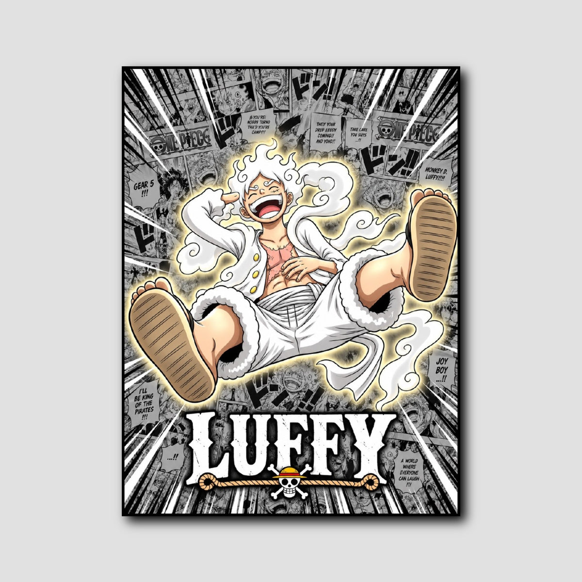 Tableau One Piece Luffy Gear 5 style 1