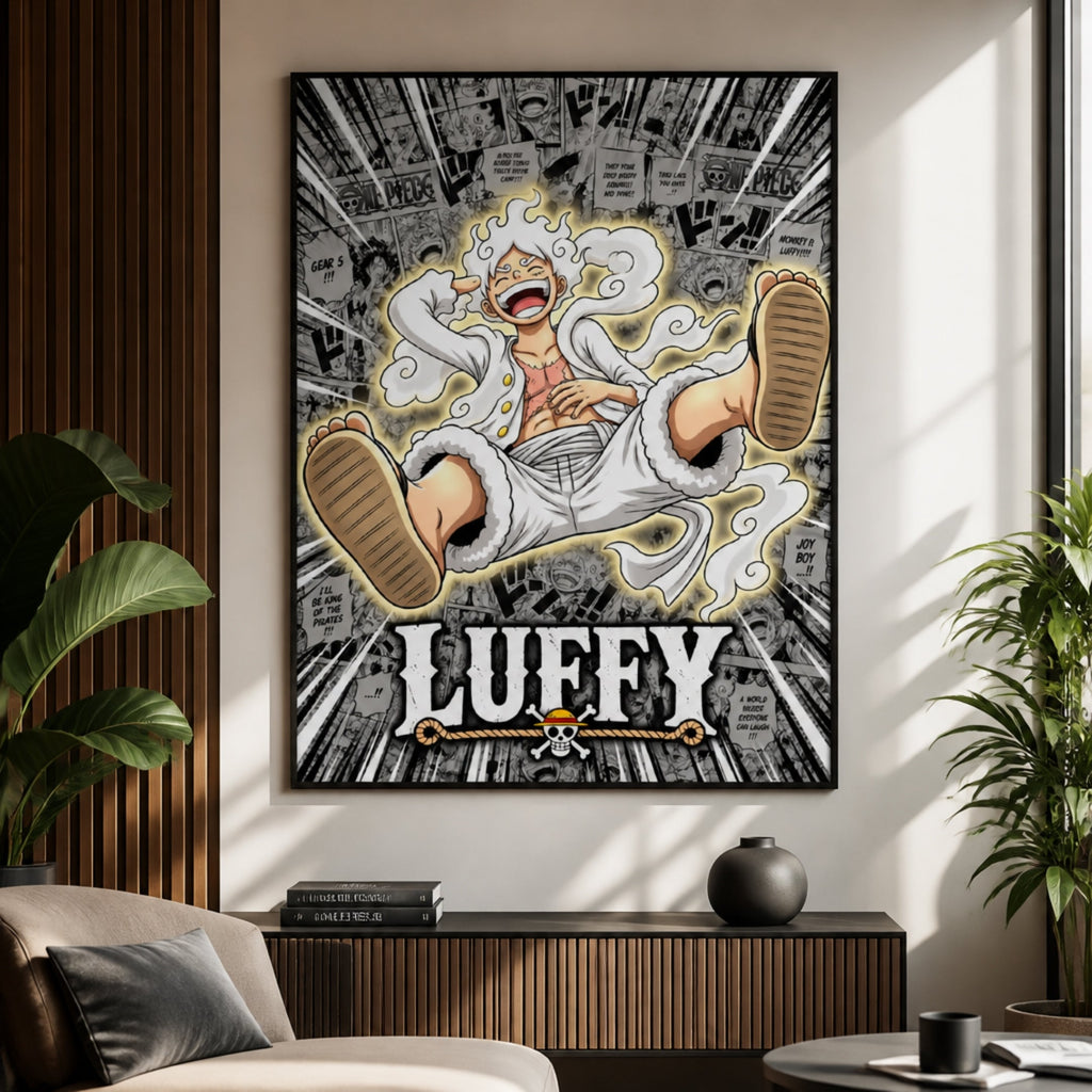 Tableau One Piece Luffy Gear 5 pour salon