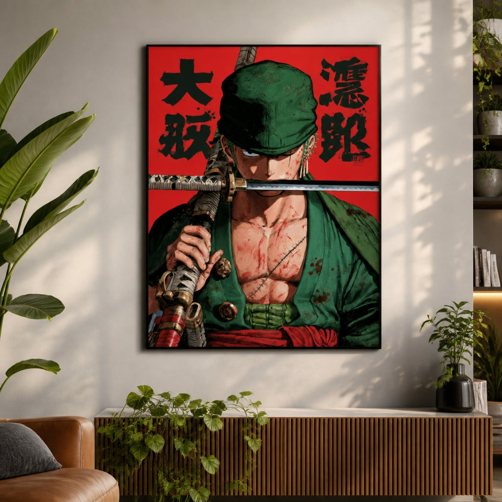 Tableau One Piece Roronoa Zoro pour salon