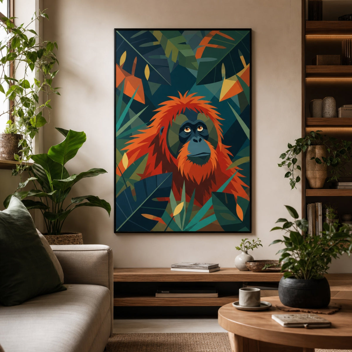 Tableau Orang-outan Jungle pour salon
