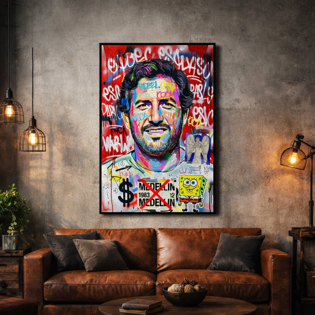 Tableau Pablo Escobar pour salon