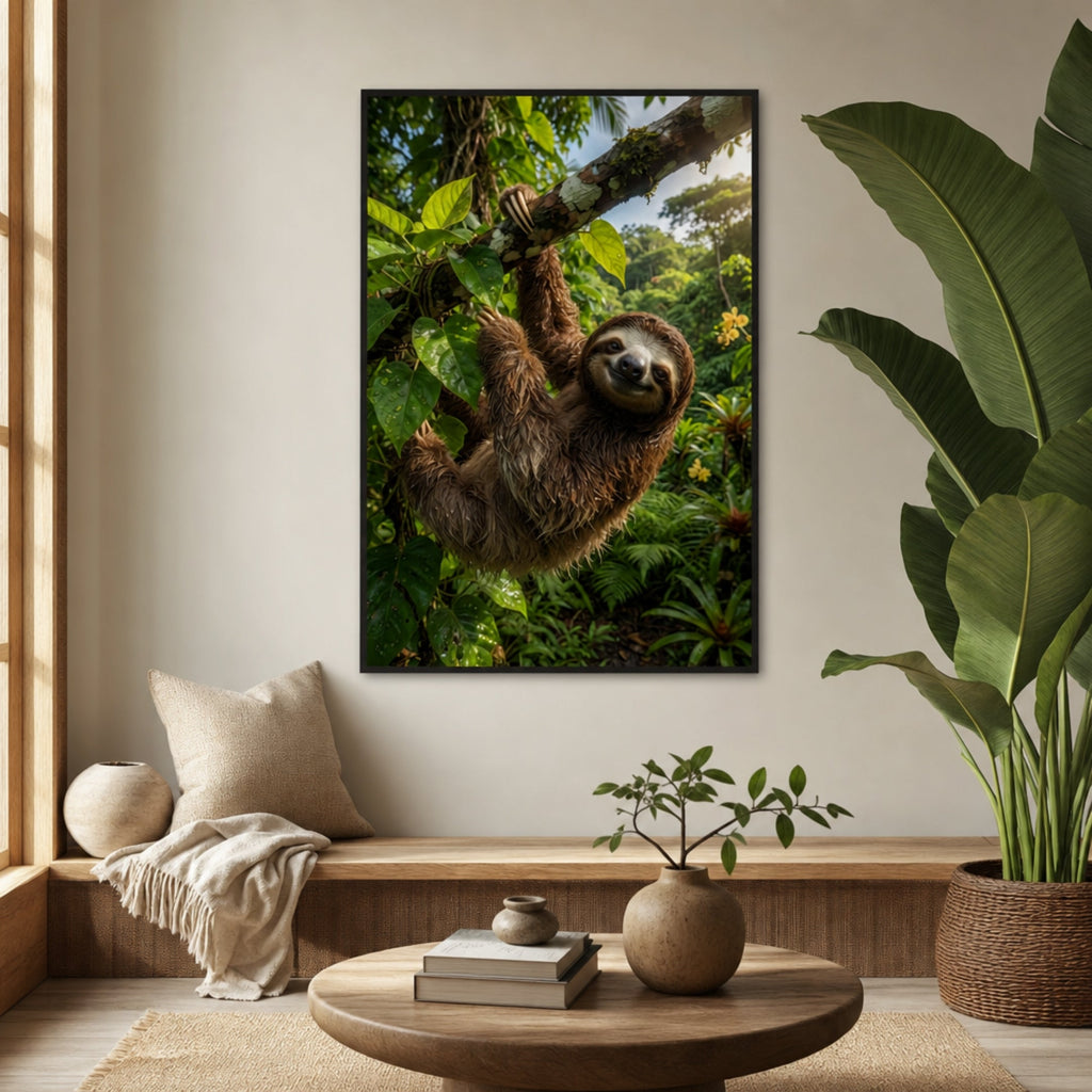 Tableau Paresseux pour salon