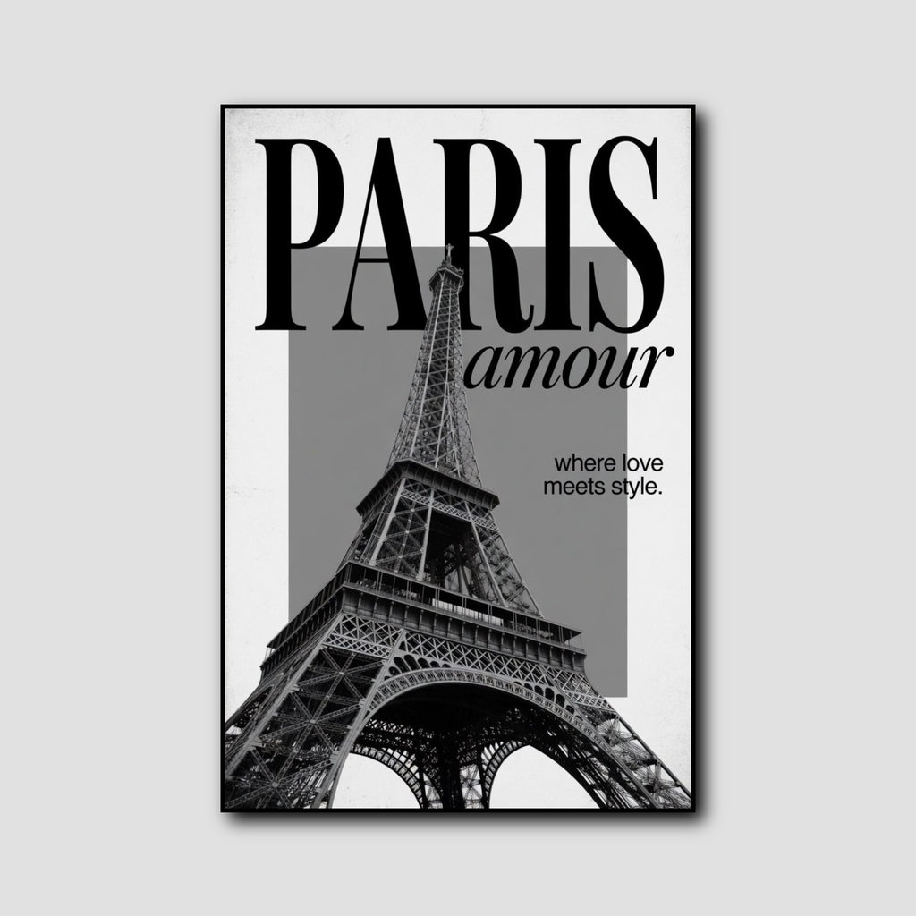 Tableau Paris Noir et Blanc style 1